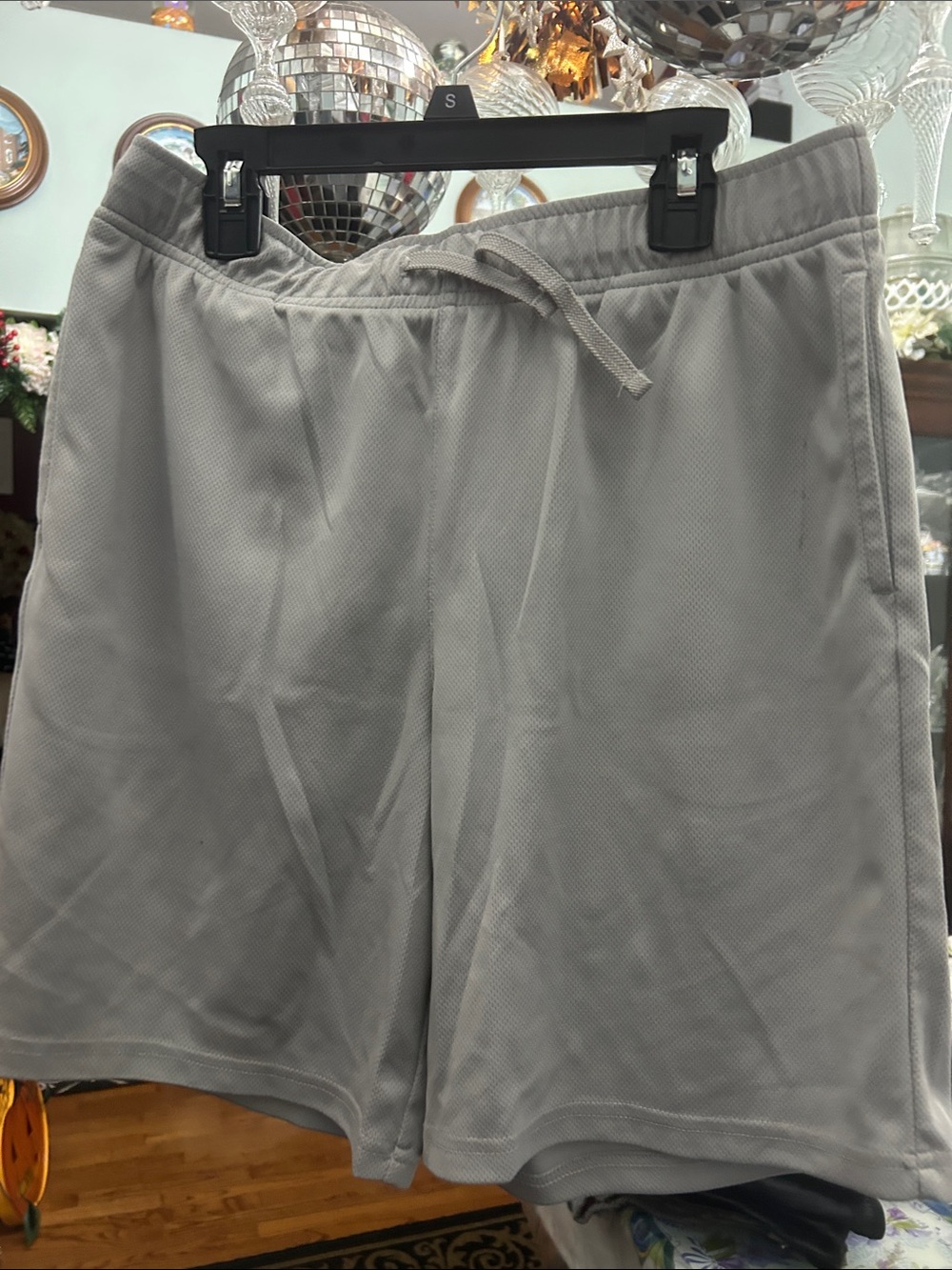 tek gear Gray Men's Athletic Mesh Shorts with Drawstring